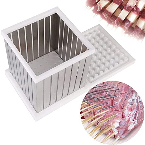 Tool Kebab Making Box, 64 Holes Kebab Maker Box, Reusable Bbq Meat Skewer Maker Box Tool For Outdoor, Barbecue Spare Parts BBQ Tool