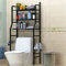 UZSPAC Scaffale Bagno Salvaspazio Stretto Bagno Bagno Scaffale Piano WC Bagno Lavandino Rack Lavatrice Rack di Stoccaggio WC (Color : Black)