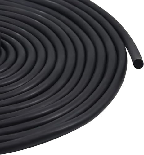 Rundschnur Dichtung 6mm x5m, Gummischaum Wetterdichtung Fugenfüllprofil Rund EPDM Moosgummi Schwarz für Spalt und Fuge Beton Füllung