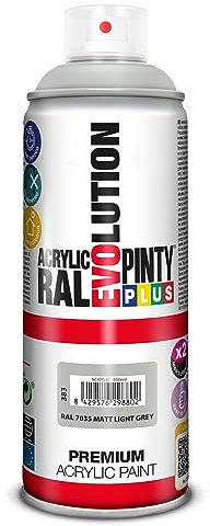 PINTYPLUS Aérosol de peinture EVOLUTION 520cc RAL 7035 Matt Light Grey