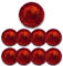 12x Sottopiatti Decorativi Bordo MARTELLATO Tondo 33 cm Natale cenone sotto Piatto Natalizio Capodanno Natale Cena Aperitivo Rosso Oro Argento Rame (Martellato Rosso)