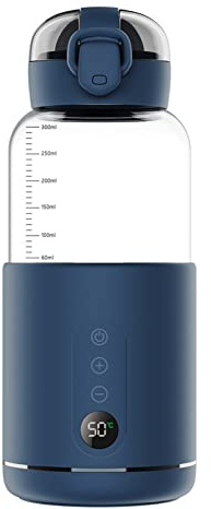 SIUKE calentador de agua portátil,Calentador de agua portátil para fórmula de bebé Capacidad de 300 ml Control de temperatura preciso Batería incorporada Calentador de agua instantáneo inalámbrico Her