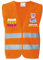 Kiwistar UG - bedruckte Warnwesten - XS - orange - mit Leuchtstreifen Kinder - individuell personalisiert - mit Logo und Wunschtext - Auto - Erste Hilfe und Brandschutz - selbst gestalten