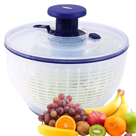 Generic Lavatrice per verdure, centrifuga per insalata di pulizia della frutta, Ciotola portatile a pressione, Scrubber multifunzionale per frutta, Spinner per insalata per verdure, Combinazione di