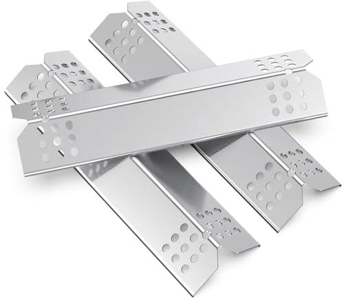 38.1CM Diffuseur Chaleur Universels,Pièces de Rechange Universal Flavorizer Bar,Compatible avec la Plupart des modèles de Gril à gaz,Plaques chauffantes pour Barbecuer(Acier inoxydable, 3 pièces)