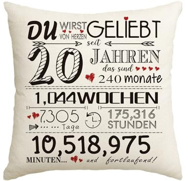 Artoid Mode Geschenk Für 20 Jahre Junge Für 20 Jahre Mädchen Kissenbezug, 45x45 cm Geburtstagsgeschenke Zierkissenbezug 9-70 Happy Birthday