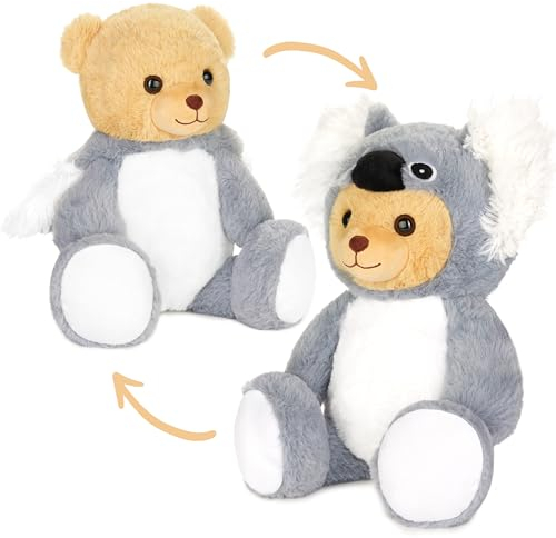 BRUBIES Teddy Koala - 25 cm Teddybär im Koalakostüm mit Kapuze - Plüschtier für kuschelige Abenteuer - Kuscheltier Geschenk für Kinder
