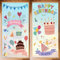 craspire 8 Stile Geburtstagskuchen-Wandaufkleber, Luftballon, PVC-Wandaufkleber, Wasserfest, Selbstklebend, Fensteraufkleber, Abziehen Und Aufkleben, Für Party, Wohnheim, Schlafzimmer, Wohnzimmer