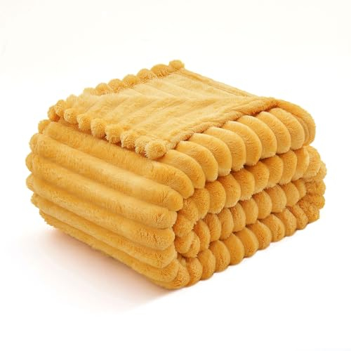 MIULEE Kuscheldecke Flauschig Decke Fleecedecke Flanell Einfarbig Wohndecken Couchdecke Flauschig Überwurf Mikrofaser Tagesdecke Sofadecke Blanket Für Sofa Schlafzimmer 50x60Inch 125x150cm Orange