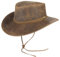 Pamposh Cowboyhut aus Leder für Herren und Damen, handgefertigt, leicht, Westernhut, formbar, langlebig, breite Krempe, Cowgirl-Hut, Braun - 01, XXL
