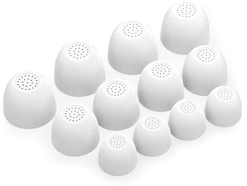 Okuli Set of 12 Silicone EarBuds Ear Tips For Samsung Galaxy Buds FE Earphones in White
