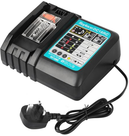 Powarobor DC18RC Fast Charger Compatible with makit_a_14.4V-18V Li-ion Battery BL1815 BL1830 BL1840 BL1850 BL1860 BL1415 BL1430 BL1440 DC18RD DC18RA DC18SF