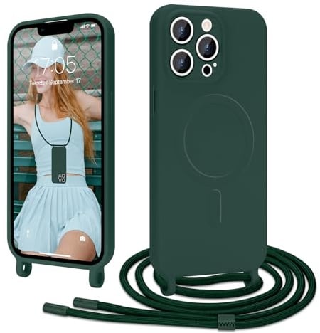 Ethanger Handyband für iPhone 13 Pro Hülle mit Band, Grün