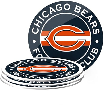 Chicago Bears NFL 4er Set Untersetzer Coaster Set Bierdeckel