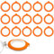 15PCS Silicone Replacement Gaskets Seals Orange Jar Seals Replacement, Waterproof Silicone Jar Gaskets Replacement, Bottle Cap Sealing Gaskets, for Glass Clip Top Jars Storage Jars