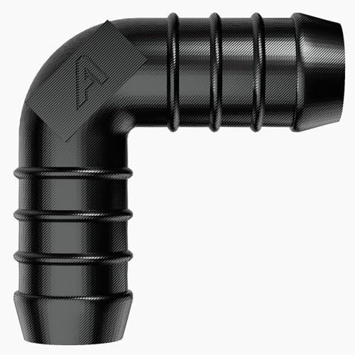 40mm (1.5 Inch) Black Plastic 90 Degree Pipe Elbow Connector Pond Water Garden Silicone Rubber