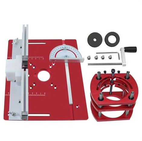 YUXITA Router Lift Systems Kits de elevación de enrutador de madera, sistemas de elevación antioxidantes, escala base, herramienta de carpintería, grabado para carpintería