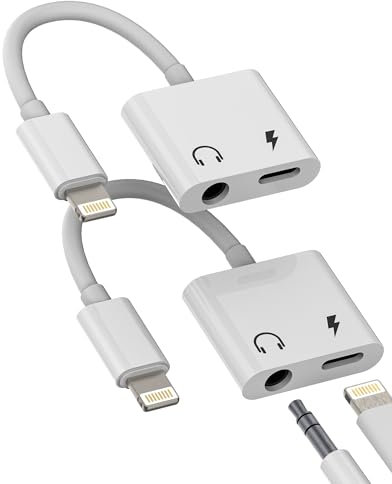 Adaptateur Lightning vers Jack 3.5mm 2 en 1 pour iphone 14/13/12/11/X/8/7/SE/SE2 écouteur Casque Audio pour Apple pour ipad Prise Splitter Chargeur Auxiliaire Câble Connecteur Téléphone Accessoires