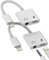 Adaptateur Lightning vers Jack 3.5mm 2 en 1 pour iphone 14/13/12/11/X/8/7/SE/SE2 écouteur Casque Audio pour Apple pour ipad Prise Splitter Chargeur Auxiliaire Câble Connecteur Téléphone Accessoires