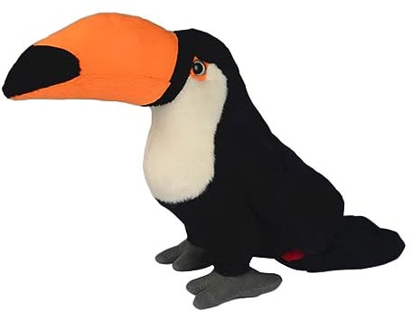 YUBEIER Realistisches Tukan-Vogel-Plüschtier, 8,26 Zoll, Niedliches Weiches Tukan-Stofftier, Vogel-Plüschpuppen, Geschenke, Lustiges Kindergeschenk, Heimdekoration