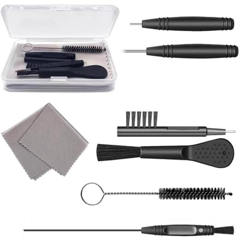 Hearing Aid Cleaning Kit – Complete Maintenance Set for Easy & Earwax Cleaner Tool Sets Hearing Aid Brushes Wire for Cleaning