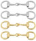 The Lord of the Tools Schuhschnallen aus Zinklegierung, Ersatz-Doppelring-Verschluss, Charm-Schuhzubehör für Lederschuhe, 4 Stück, Gold Silber, Large