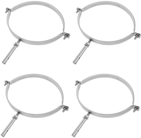 HONITANO 4 Stück Verstellbare Rohrschellen aus Edelstahl Schwere Wandhalterung für Kamin Lüftungsrohre Split Ring Rohrschelle Stabiler Halter für Holzofen und Kunststoffbelüftung
