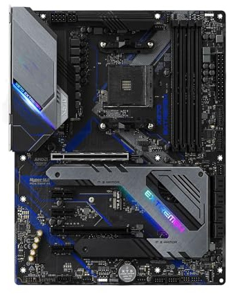 Placa Base Fit For ASRock X570 Extreme4 AM4 DDR4 128 GB 2 x PCIe 4.0 x16 M. Compatible con CPU 5900 5700 4300 2500 3200 5600 ATX Placa Madre