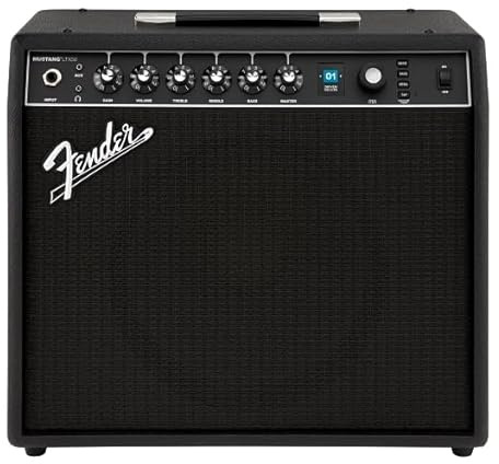 Fender Mustang LTX50 Guitar Combo Amplifier, 50W with Versatile Tones, 100 Presets, 50 amp types and effects, a Simple User Interface, with Built in Tuner and USB Connectivity