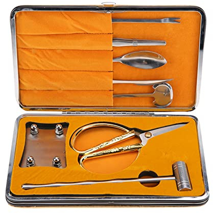 KIMISS 8 Pièces Homard Crabe, 8 Pièces Outils de Craquelins Couverts de Fruits de Mer en Acier Inoxydable Ensemble d'Outils à Griffes en Acier Inoxydable Kit de Jambe C Pot Pick Manger Cutle