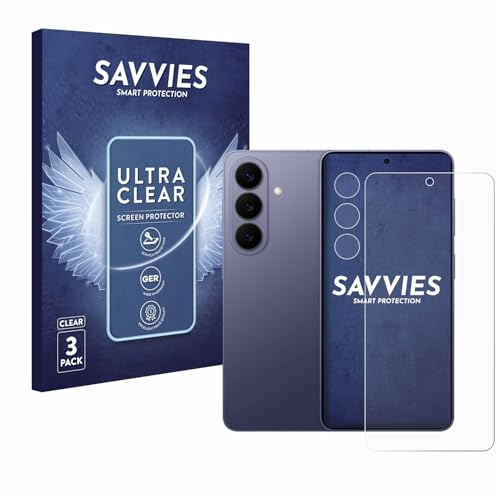 Savvies Schutzfolie für Samsung Galaxy S26 | (Display+Kamera) 6 Stück Transparenter Displayschutz Made in Germany Ultra-Klar Displayschutz-Folie