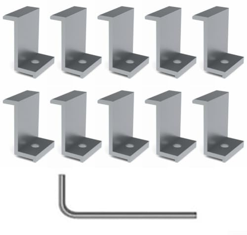 10pcs Adjustable Solar Panel End Clamp Aluminium Z Brackets 30-45mm Height for RV for Caravan Boat Yacht Roof Rack Luggage Rack Mounting(35mm)
