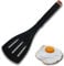 Nonstick Slotted Spatula Turner Utensil - Hardwearing Black Nylon, Rose Gold Handle Hanger. Heat Resistant to 210°C. Unique Integrated Tool Rest for Extra Hygien. by Taylors Eye Witness