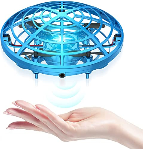Kriogor Mini Drones pour Enfants et Adultes, UFO Drone Quadcopter Drone avec commande manuelle et Rotation à 360 °, Mini Avion Jouet LED Jouet Volant Cadeau Jouet pour Garçons et Filles (DR0181)