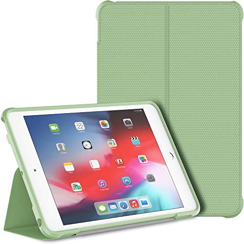 JETech Hülle für iPad mini 5 und iPad mini 4 (2019/2015 Modell, 5./4. Generation), Doppelfalzständer mit stoßsicherer TPU Rückseite, Auto Schlafen/Wachen (Matcha Grün)