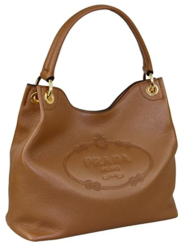 Prada Damen Braun Leder Schultertasche 1BC051