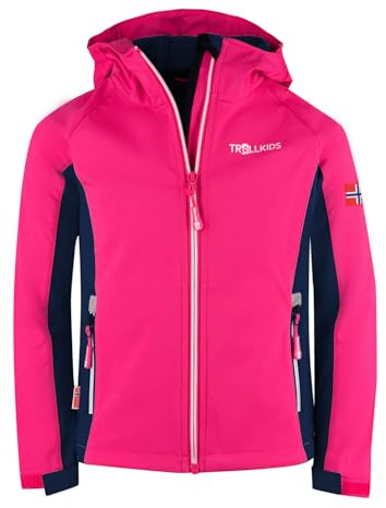 Trollkids Girls Kristiansand Jacket 176, Navy/pink
