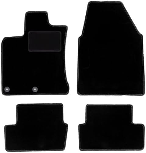 Wielganizator Automatte – Passend für Nissan Qashqai I J10 Crossover 2006-2013 – Velours – Autozubehör - Praktische Fußmatte Auto – 4-teilig - schwarz