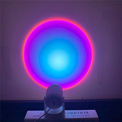 Lampada a proiezione al tramonto proiettore di luce notturna a LED lampada arcobaleno moderna e romantica per soggiorno camera da letto luce notturna al tramonto per feste camera da letto a tema