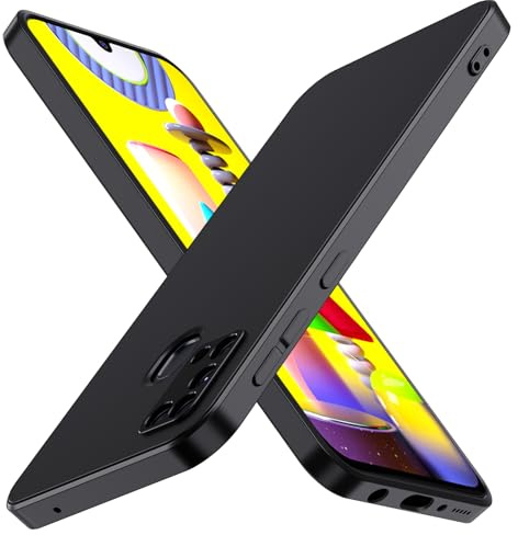 iVoler Cover in Silicone per Samsung Galaxy M31 con Protezione Della Fotocamera, Ultra Sottile Custodia in TPU Morbida Anti-Graffio Antiurto Protettiva Case, Nero