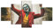 Wondbeau Leinwanddrucke Modulare Wandkunst Wandaufkleber 5 Teiliges Wandbild Druck auf Leinwand Malerei Moderne Abstrakte Poster Mit Rahmen S/75cm×40cm Joker 2019,Imagefilm