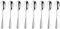 Robert Welch Aston Bright Small Coffee/Espresso Spoon, Set of 8. Stainless Steel. Dishwasher Safe.