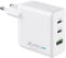 XLayer Powercharger USB-C Schnellladegerät I 65W PD I GaN Charger I 3-Port kompatibel mit MacBook Pro/Air, iPhone 16 15 Pro Max/15/14 Pro Max/14/13, iPad Pro, Galaxy S23 Ultra/S22, Lenovo, weiß