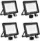 treoir LED-Strahler mit Bewegungsmelder, 10 W, LED-Strahler für den Außenbereich, IP66, Warmweiß, für Garten, Garage, Hof