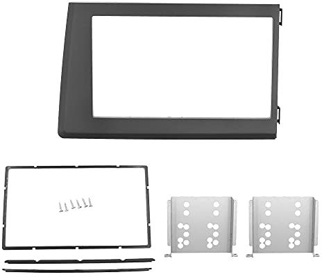 2Din Car Radio Stereo-Panel-Bindestrats-Trimm-Kit-Schnittstellen-Rahmen-Panel-Faszie Passend für Volvo XC70 V70 S60 1998-2004 Auto Radioblende