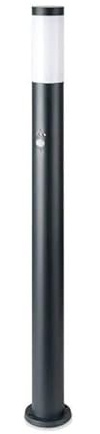 Borne Extérieur Anthracite avec Détecteur 110cm IP44 pour Ampoule E27 - SILAMP