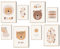 MeinBaby123® Poster Kinderzimmer - 8er Set DIN A4 & A5 | Wandbilder | Deko Bilder | Zahlen ABC Poster | Babyzimmer Deko (Süße Tiere V6)