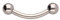 OTHER Piercing Augenbrauen Banane Titan Curved Barbell Piercing Lippenpiercing Augenbrauenpiercing Damen Herren Labret Septum Ring Helix Rook Ohr Schmuck Piercings Silber 1,2x6x4 mm