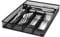 Sedegn Besteck-Organizer aus Metallgeflecht, große Schublade, Besteckkasten für Küchenschubladen, Besteck-Organizer mit 6 Fächern, Schwarz (28,7 x 40,6 cm)