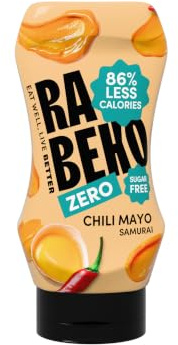 Rabeko Zero Sauce - Samurai, 1 x 350ml - gesund und kalorienarm fur Salate, Pommes, Burger und mehr - zuckerfrei, fettarm und kohlenhydratarm, glutenfrei und laktosefrei